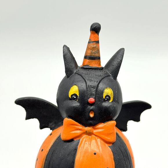 Johanna Parker Pumpkin Peeps Halloween Bat & Owl Figurines Set of 2 NEW - Picture 5 of 7